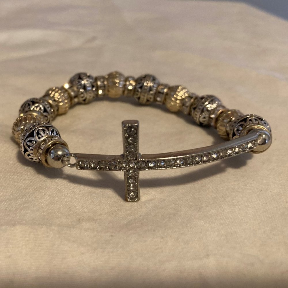 Beaded Cross Bracelet